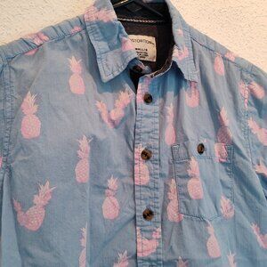 Distortion, Boys & Girls Button Down, Pineapples, Small/8